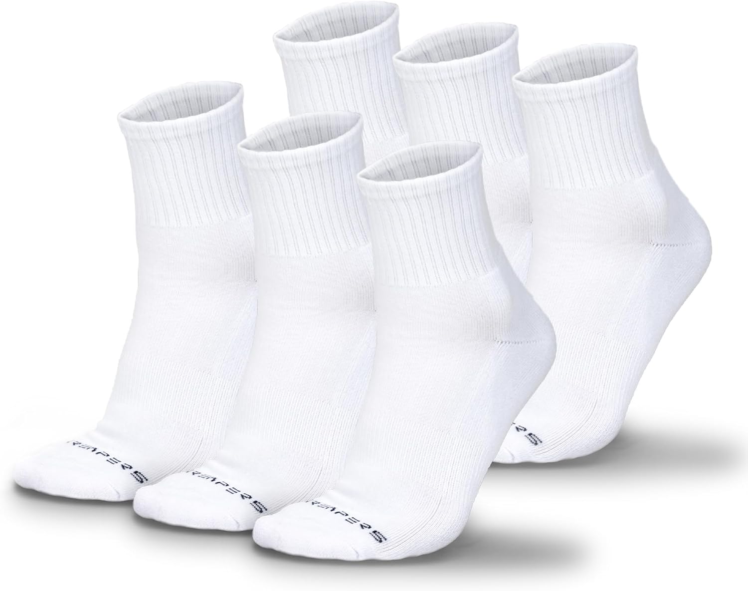 Gymreapers Quarter Socks for Men & Women (6-Pack) Moisture-Wicking Cotton Athletic Socks, Breathable Low Cut Supportive Fit