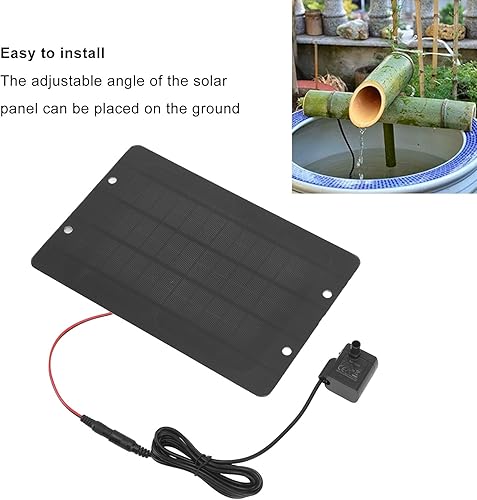Miniatura 5 de Kit de fuente solar, panel solar, fuente de baño para pájaros, 6 V, 10 W, silicona monocristalina, versátil, fuente solar para estanque al aire