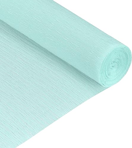MECCANIXITY Rollo de papel crepé de 7.5 pies de largo 20 pulgadas de ancho para ceremonia de boda, decoración de varios festivales grandes, azul