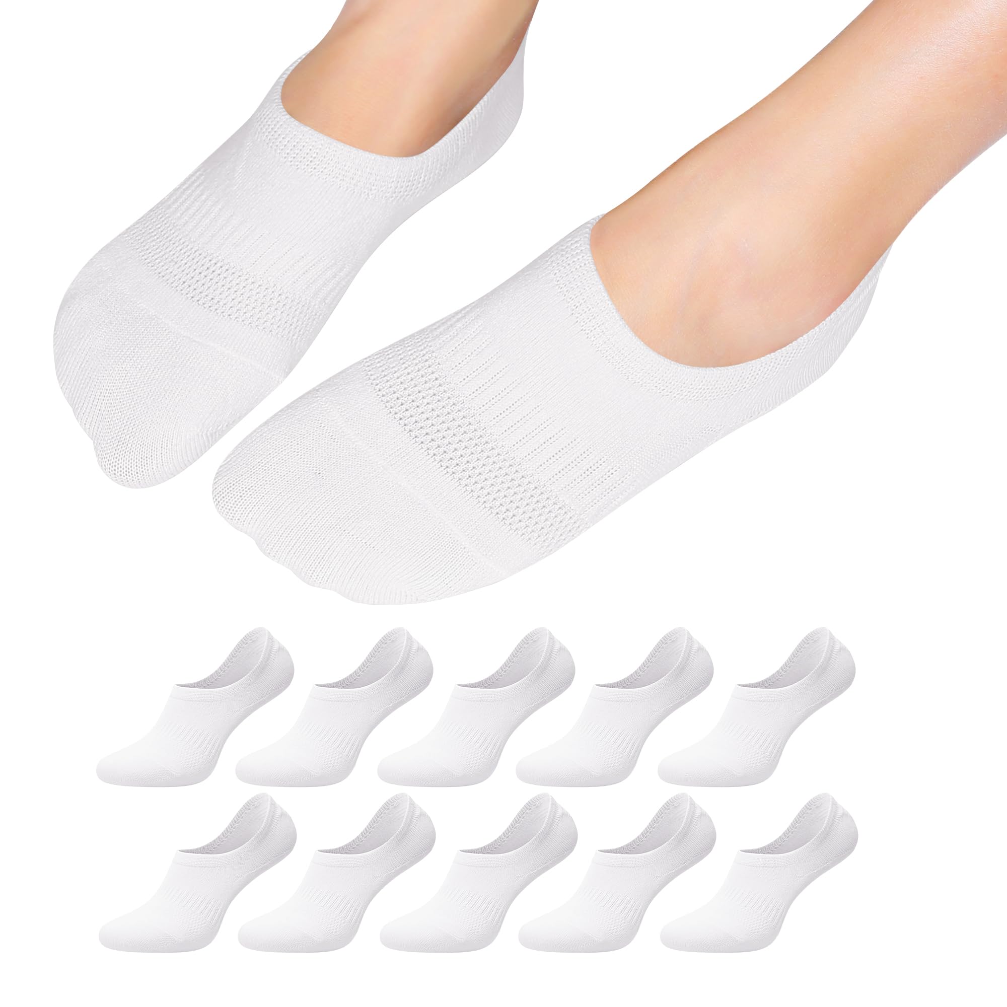 Falechay 10 Paar Sneaker Socken Damen Füßling Herren No show Unsichtbare Socken Sneakersocken