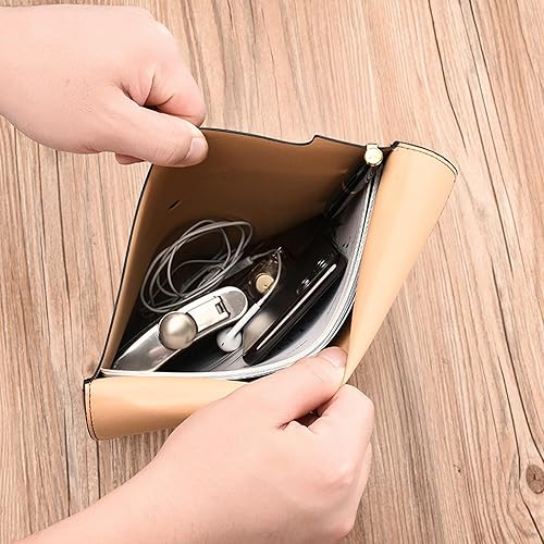 Miniatura 7 de VANRA Carpetas de archivo de piel sintética para documentos de oficina, sobre de archivo, tamaño carta A4, carpeta de archivo con cierre de lazo