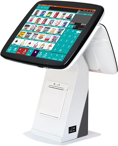 Miniatura 1 de Meetsun A4D todo en uno pantalla principal 15 "Windows i3 Touch caja registradora POS sistema con incorporado 3 18 impresora térmica de recibos para