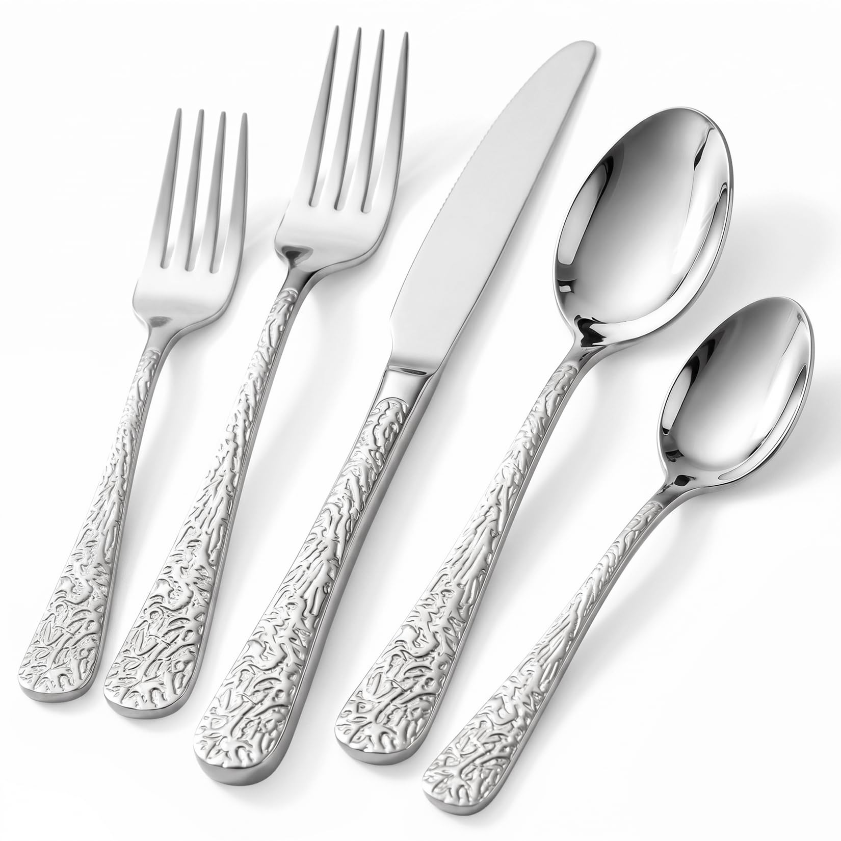 Photo 1 of Mindow 40-Piece Embossed Silverware Set