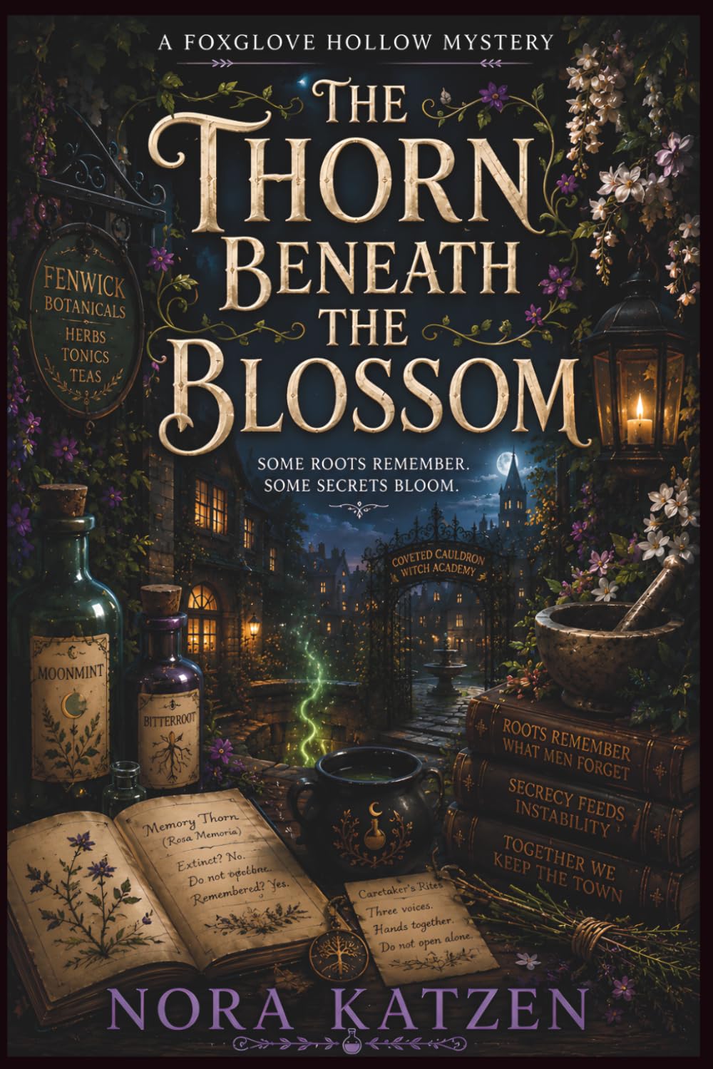 The Thorn Beneath the Blossom: A Cozy Paranormal Witch Mystery with Botanical Magic, Hidden Root Networks, Academy Secrets, and Small Town Intrigue (The Foxglove Hollow Mysteries)