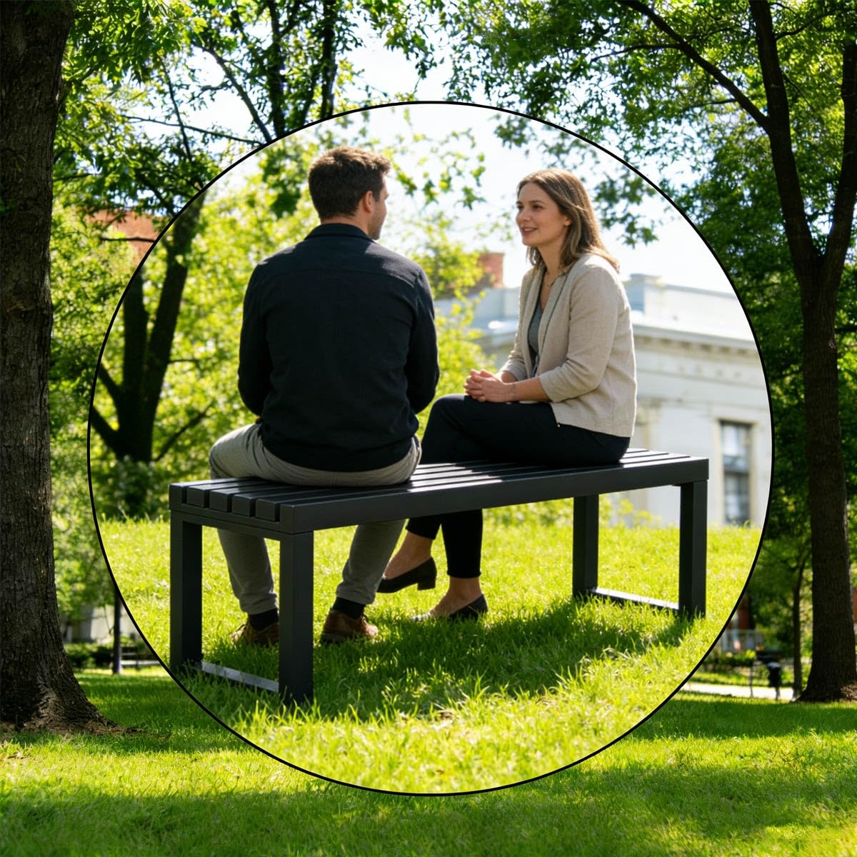 Gartenbank Ohne Lehne Wetterfest Terrassenbank 2-Sitzer Parkbank Aus Metall, Outdoor Ruhe Sitzfläche, Bank Mit Lattenrost für Terrasse, Garten, Veranda Und Balkon(Rot,100cm)