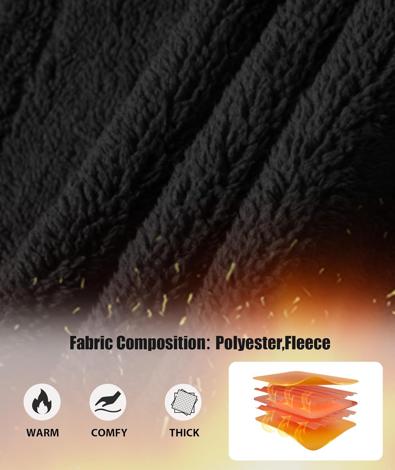 Little Beauty Zip Up Hoodies for Men Heavyweight Fleece Jacket Casual Hooded Sweatshirt with Pocket - Image 6