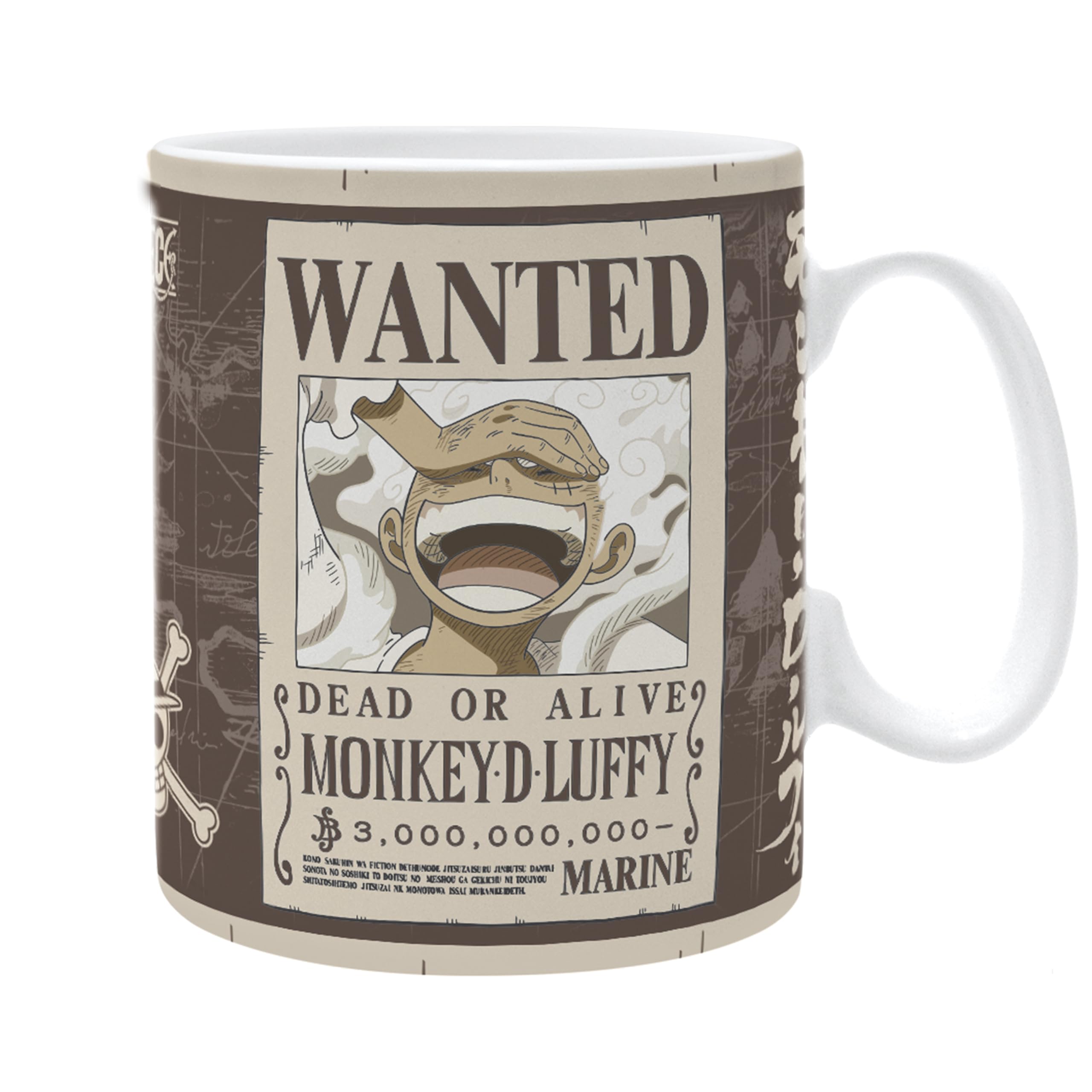 ABYSTYLE One Piece Luffy Wanted Ceramic Novelty Coffee & Tea 460ml