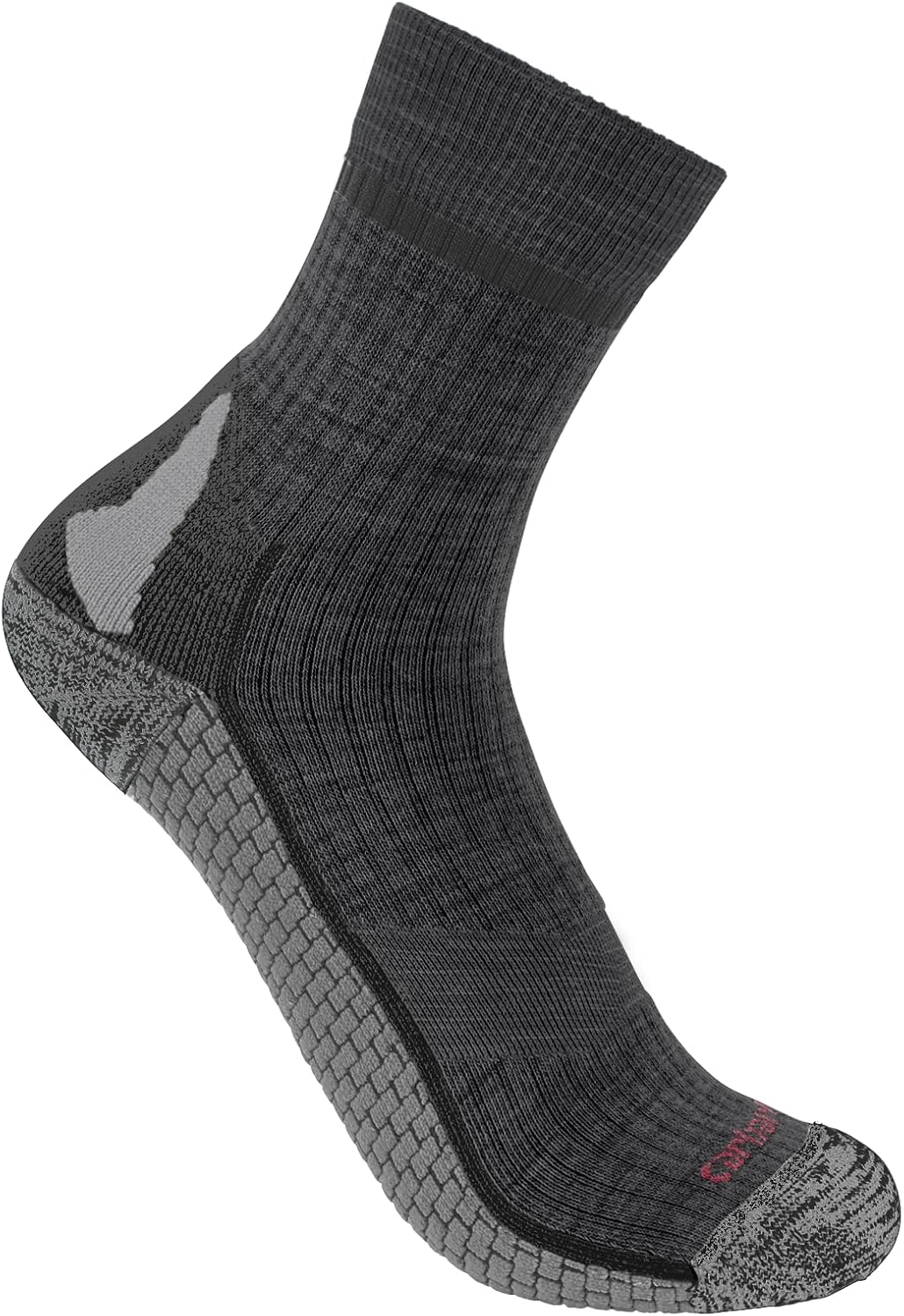 Carhartt Women's Force Grid Midweight Synthetic-Merino Wool Blend Short Crew Sock