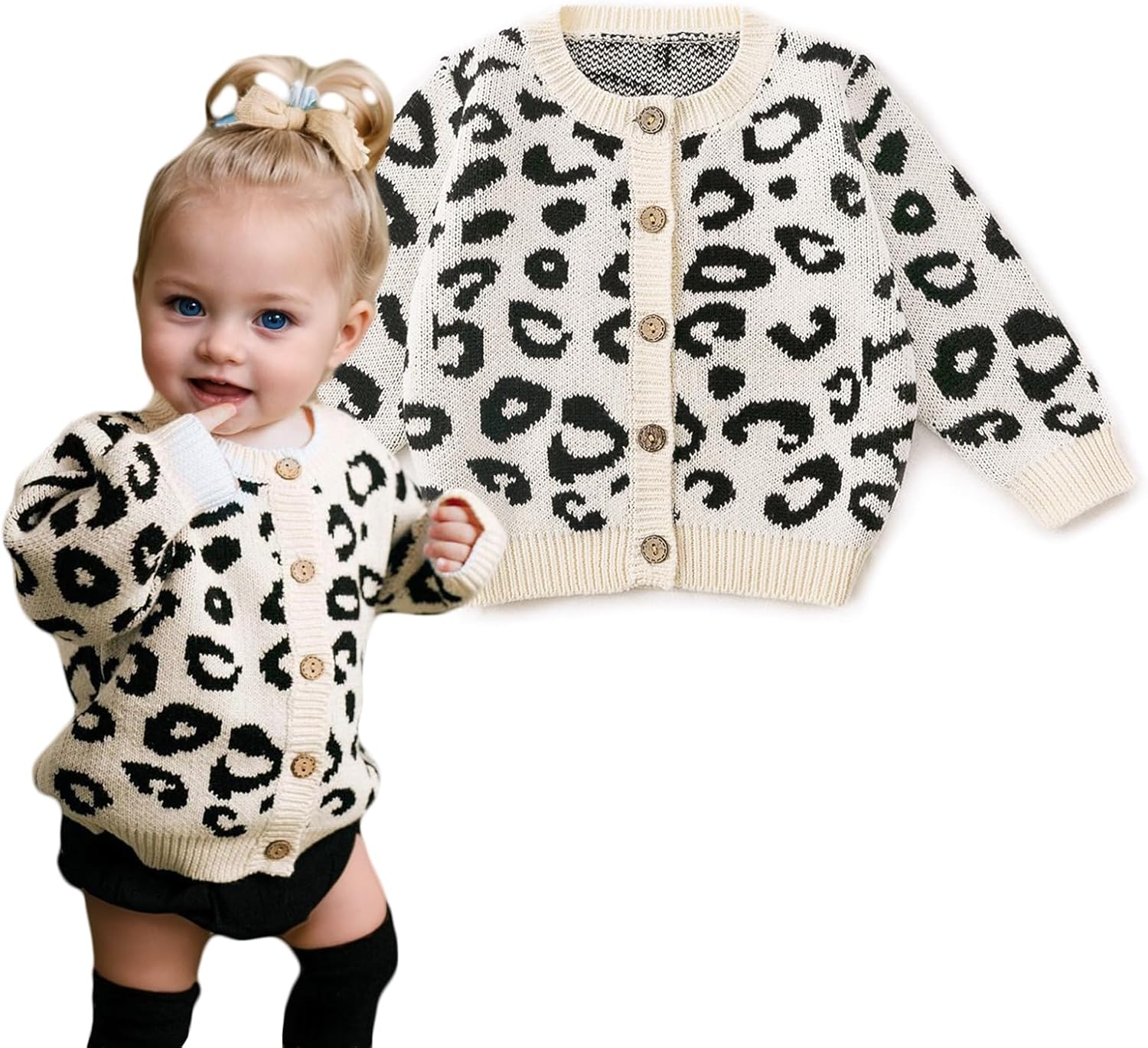 Simplee kids Baby Sweater Animal Leopard Printed Baby Cardigan for Autumn Fall Simplee kids Baby Sweater Animal Leopard Printed Baby Cardigan for Autumn Fall