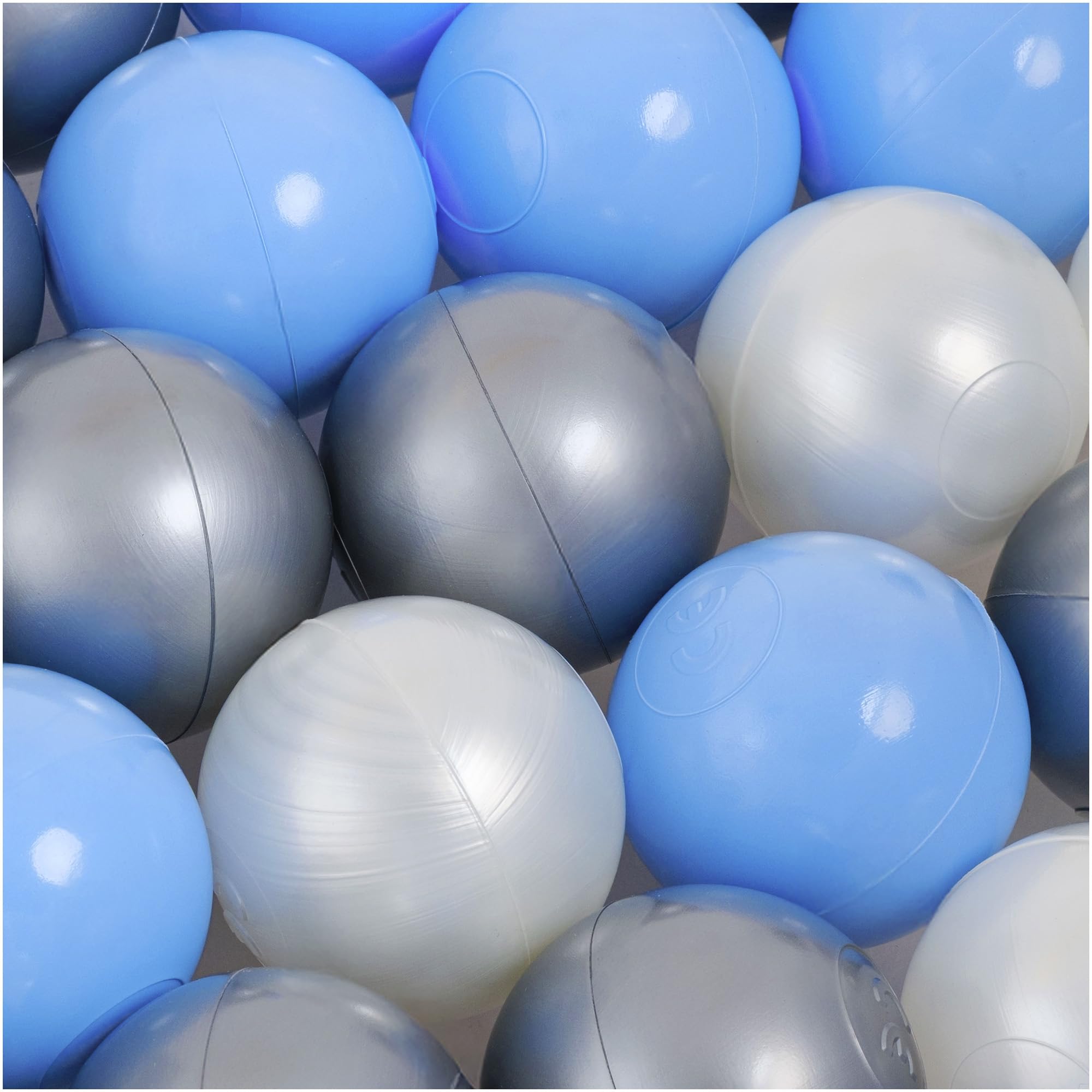 MISIOO Piłki do basenu z piłkami, 150 sztuk, piłki basenowe, średnica 6 cm, plastikowe piłki wyprodukowane w 100% z LDPE, zabawka dla niemowląt