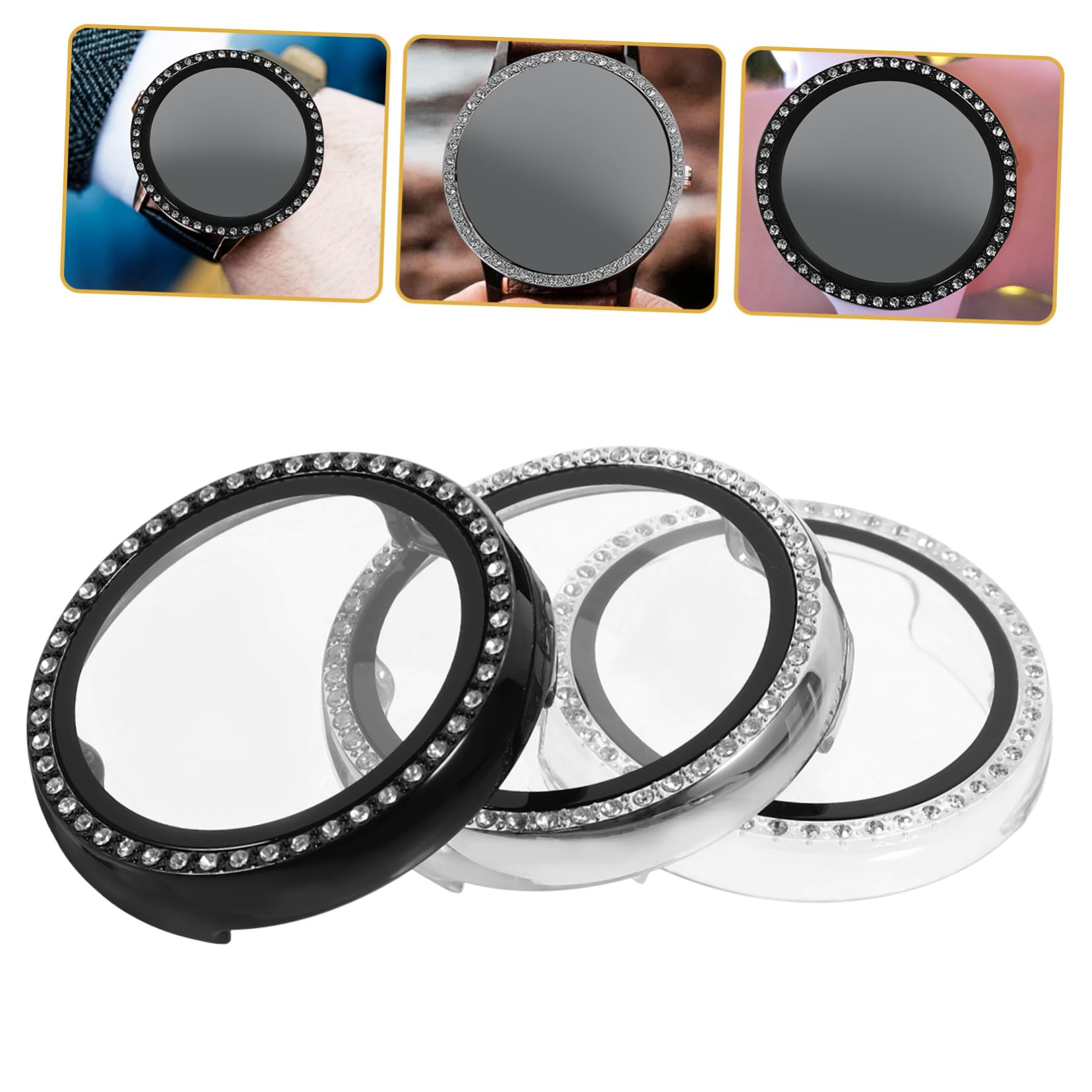 DOITOOL 15stücke Teiliges Rhinestone Uhrenhülle Für Watch Schutzhülle Mit Kristallen Kratzfest Und Leicht Für Optimalen Schutz Und Einfache Installation
