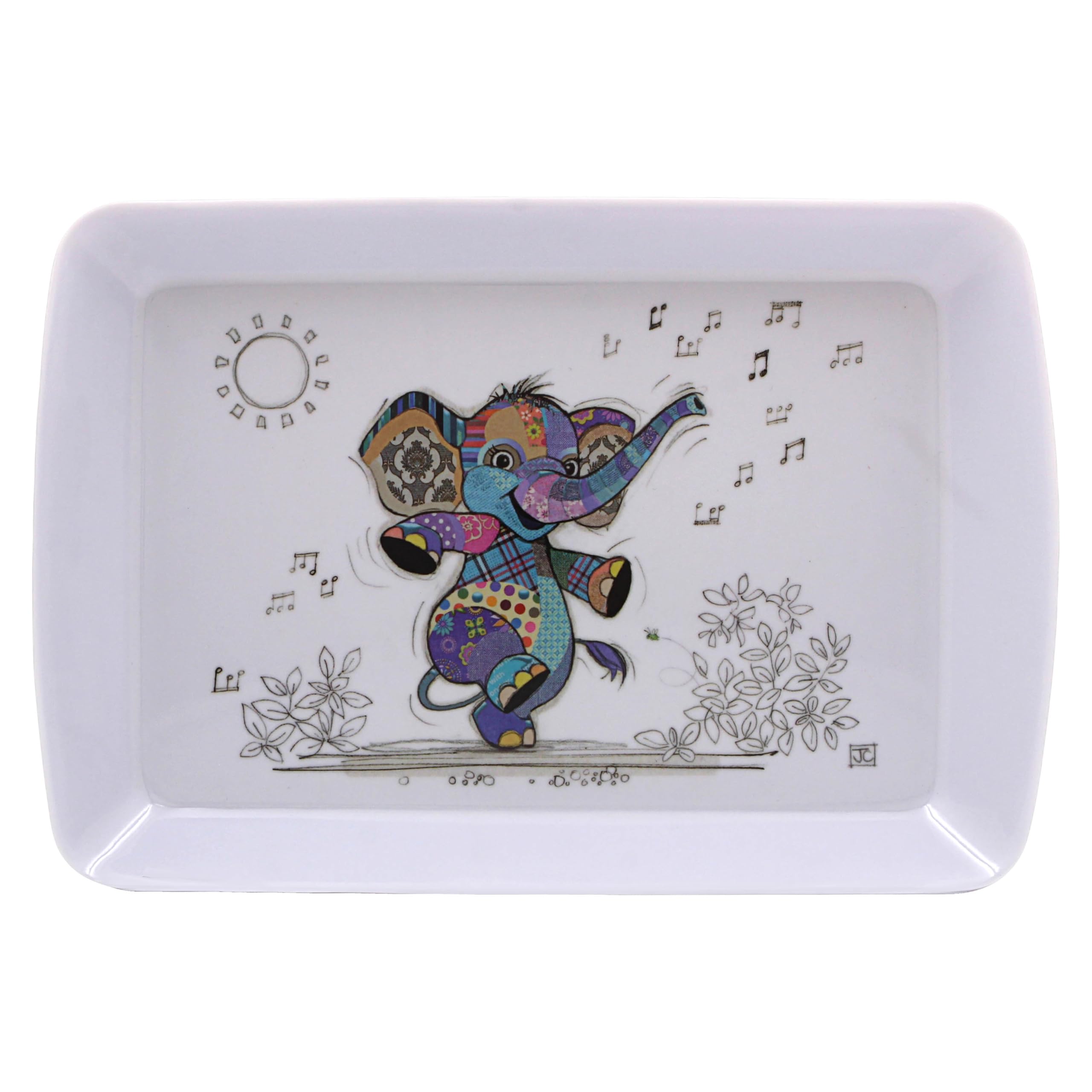 Lesser & Pavey Bug Art Elly Elephant Tray For Serving Dishes | Serving Trays For Kitchen Accessories | Lovely Serving Platter For Serving Food and Tea Platters for Food Service