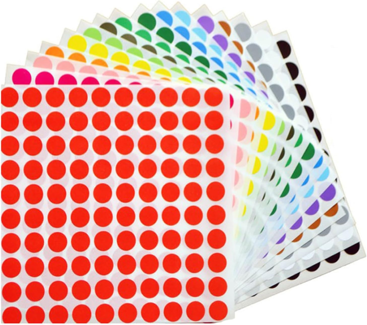 1600 Pcs Dot Stickers Coloured Dot Stickers Sticky Dots Calendar