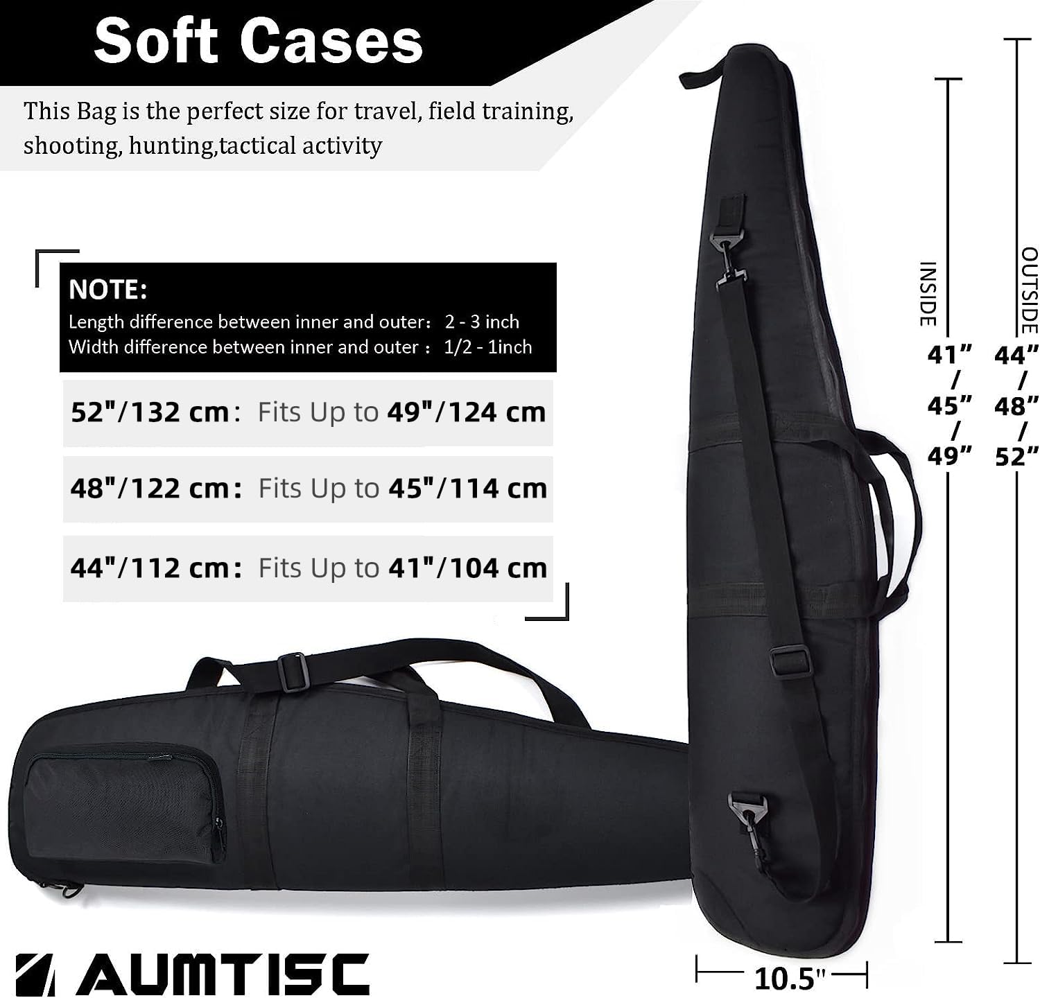 AUMTISC Custodie per fucili ad aria compressa Custodia per fucile imbottita Custodia per pistola per fucili con portata Custodia per fucile imbottita Custodia per fucile tattica Borsa per pistola