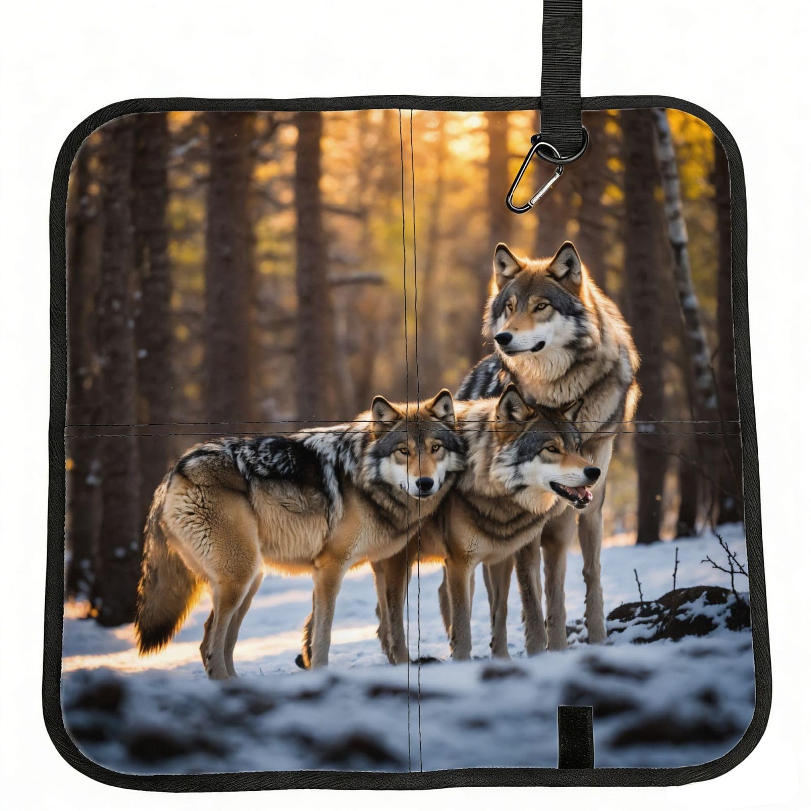 PPHGUT Wolfs Print Foldable Seat Cushion Waterproof Portable Chair Pad Travel Outdoor Picnic Camping