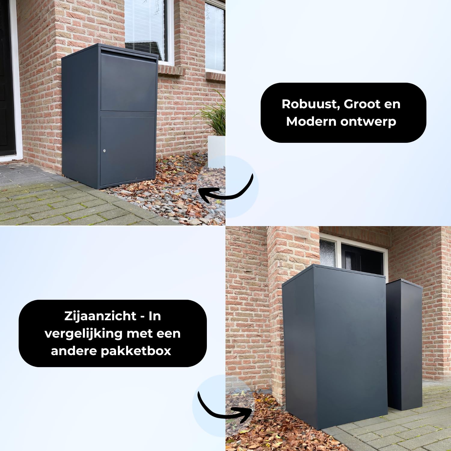 ParcelXL® - Größter Paketbriefkasten Verfügbar - Paketbox - Paketbriefkasten Freistehend - XXXXL - 105,5 * 60 * 60cm
