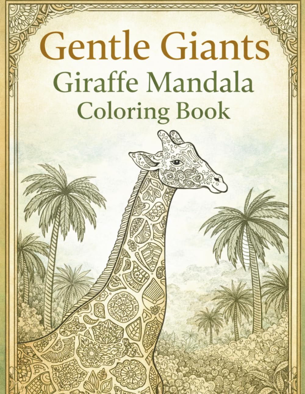 Gentle Giants: Giraffe Mandala Coloring Book: Relaxing Animal Patterns for Calm, Creativity, and Mindfulness