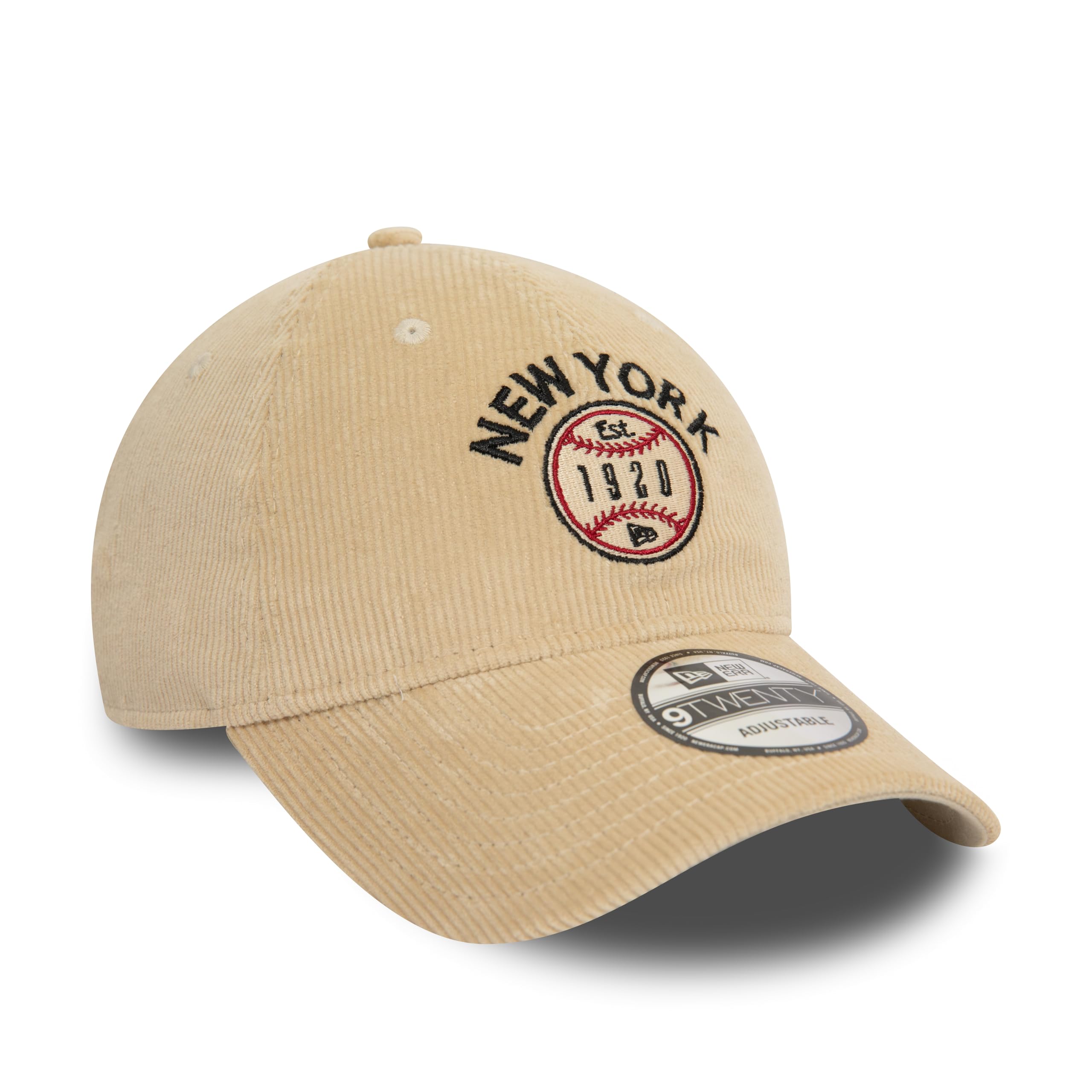New Era Adult's 9Twenty Cord Branded Baseball Cap Hat Light Beige
