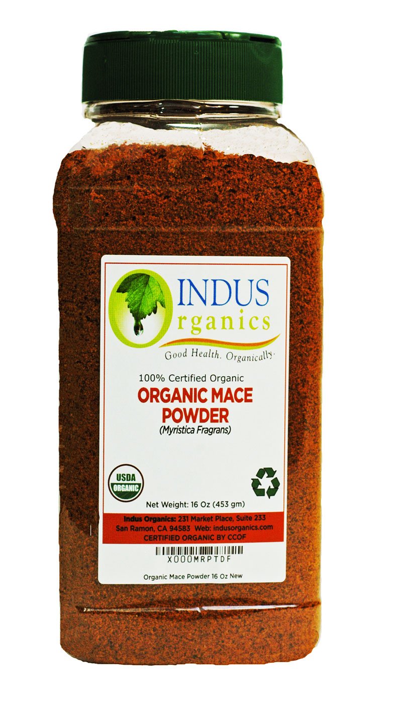 Indus Organics Mace Powder, 1 Lb Jar, Premium Grade, High Purity, Freshly Packed