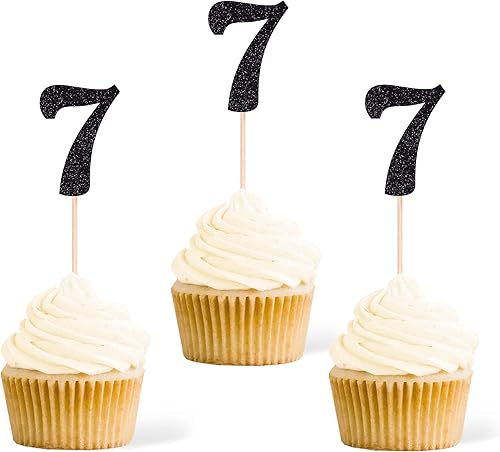 Miniatura 9 de Gexolenu 24 piezas doradas de doble cara para cupcakes de 5 cumpleaños, decoración con purpurina para tartas de cinco años, decoraciones de fiesta