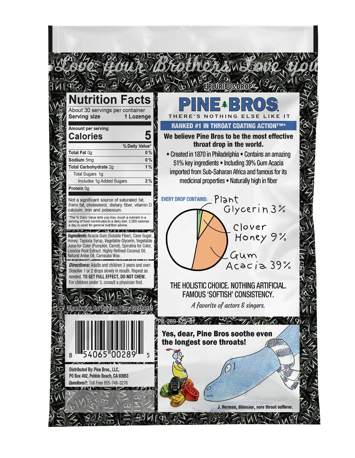 Pine Bros. Gummy Sore Throat Softish Drops 30 Count (Approx) (Pack of 1, Licorice) — Amazon image 2