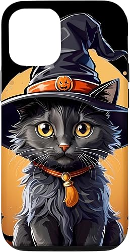 Miniatura 4 de iPhone XS Max Helloween Cat with Witch Hat Case