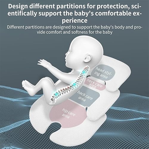 Miniatura 3 de Phonyuu Cojín de apoyo para la cabeza y el cuerpo del bebé, cojín extra suave para asiento de cabeza y cuello, inserto de soporte perfecto para