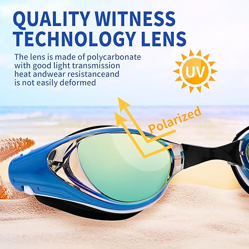 Miniatura 2 de iGym Gafas de natación de corta vista, gafas de natación ópticas para miope, antivaho con protección UV, hebilla ajustable para mujeres y hombres