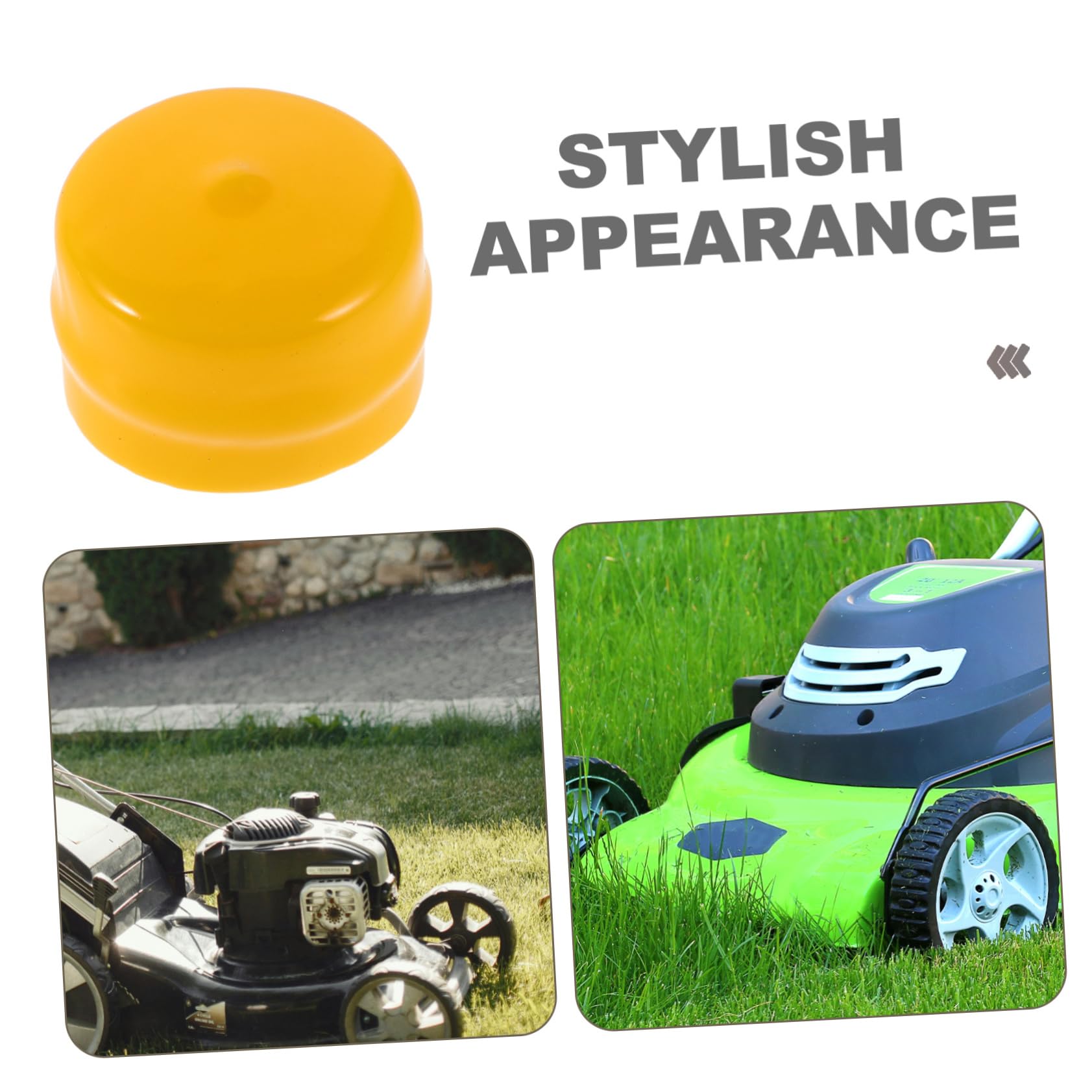 PartyKindom Capuchons D'essieu de Tondeuse à Gazon Lot de 10, Cache-Roue Jaune Haute Résistance, Compatibles Modèles Multiples, Remplacement Précis pour Usage Agricole Saisonnier
