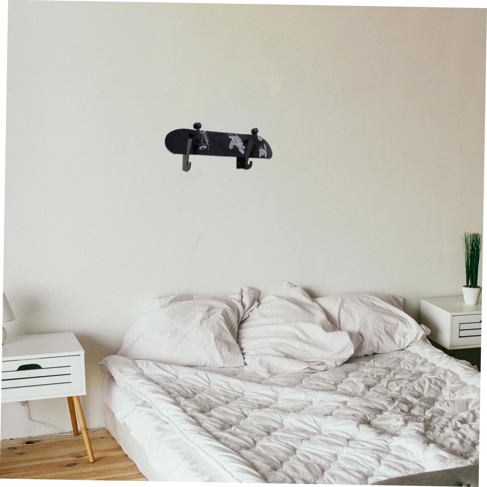 Happyyami Skateboard Shelf Wall Mount Acrylic Skateboard Display Holder Safe and Stable Storage