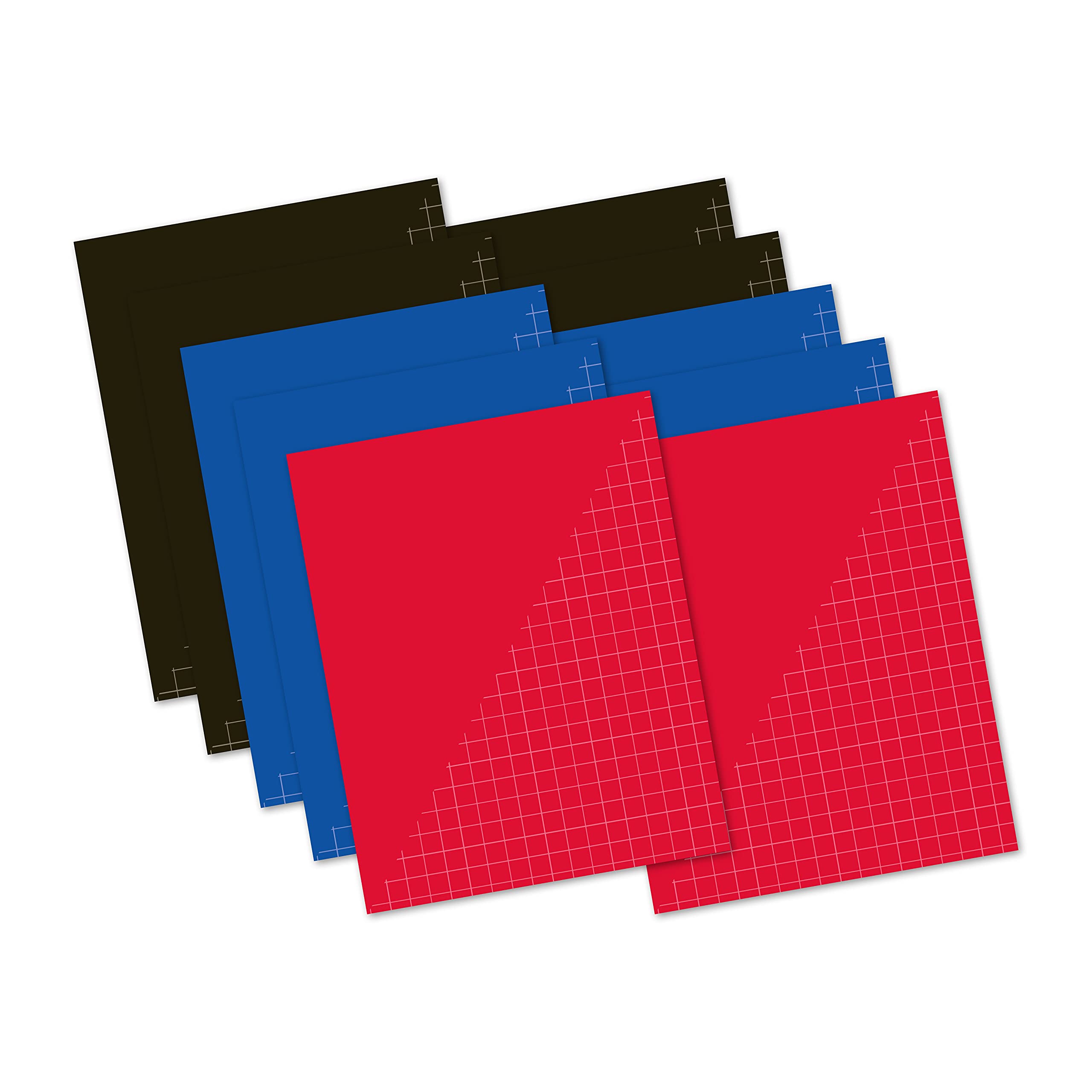 Kangaro Exercise Books A5 Squared 10 mm 80 Sheets Assorted Pack of 10