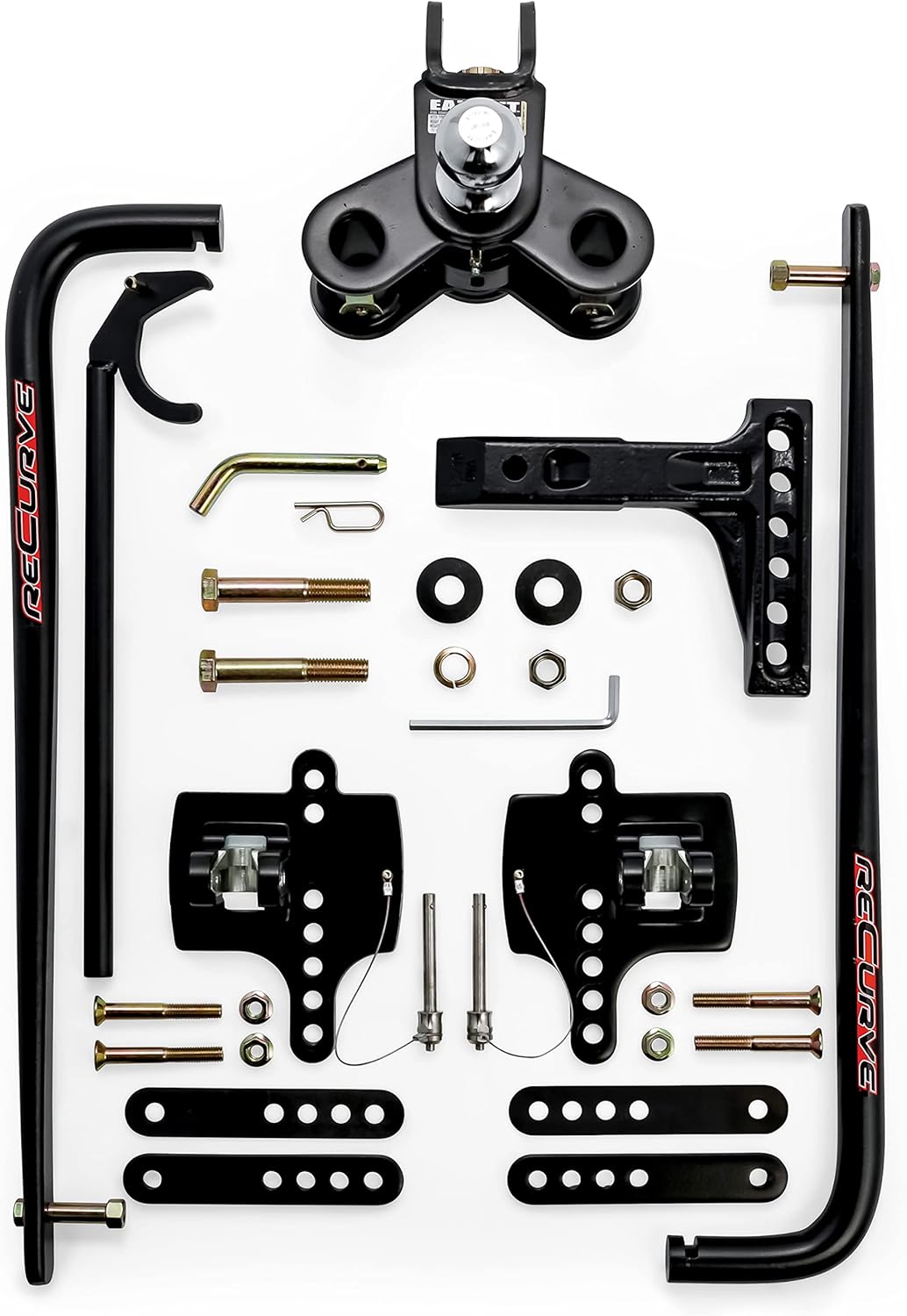 Camco Eaz-Lift ReCurve R3 400lb Camper/RV Weight Distribution Hitch | Features Adjustable Sway Control & Includes 2-5/16" Hitch Ball w/15,000lb Max Rating | 600lb Max Tongue Weight Rating (48750)