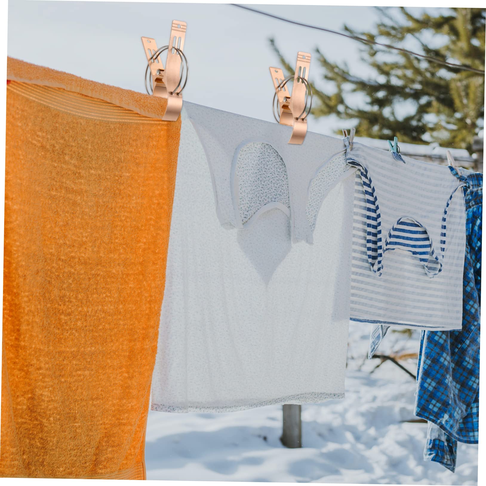 Pinzas Metálicas para Ropa de Aleación de Aluminio 9 Piezas | Resistencia al Viento, Muelle Potente Antideslizante, para Calcetines y Mantas, Uso en Secado Interior Color Aleatorio