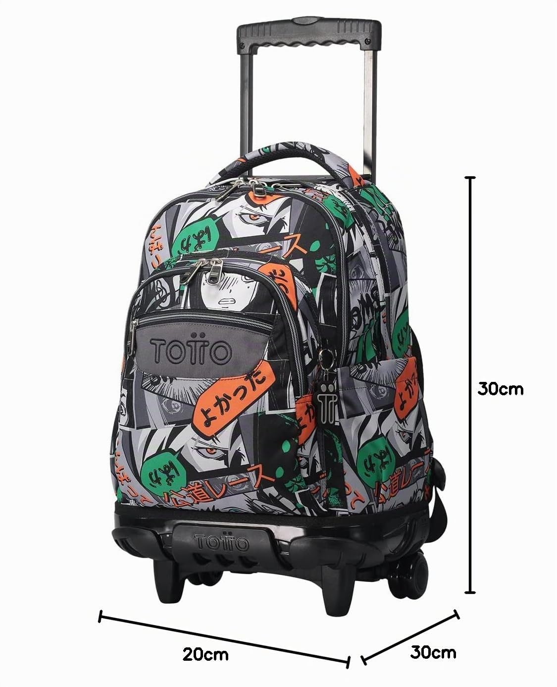 Mochila escolar con ruedas manga - Renglones TOTTO TAMAÑO GRANDE