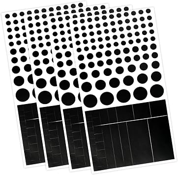 Vinyl Webcam Covers Restickable Privacy Stickers for Laptop, Smartphone, Tablet, Smart TV & Game Console Black, Multiple Sizes