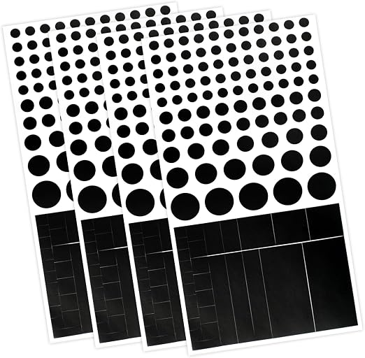 Vinyl Webcam Covers – Restickable Privacy Stickers for Laptop, Smartphone, Tablet, Smart TV & Game Console – Black, Multiple Sizes