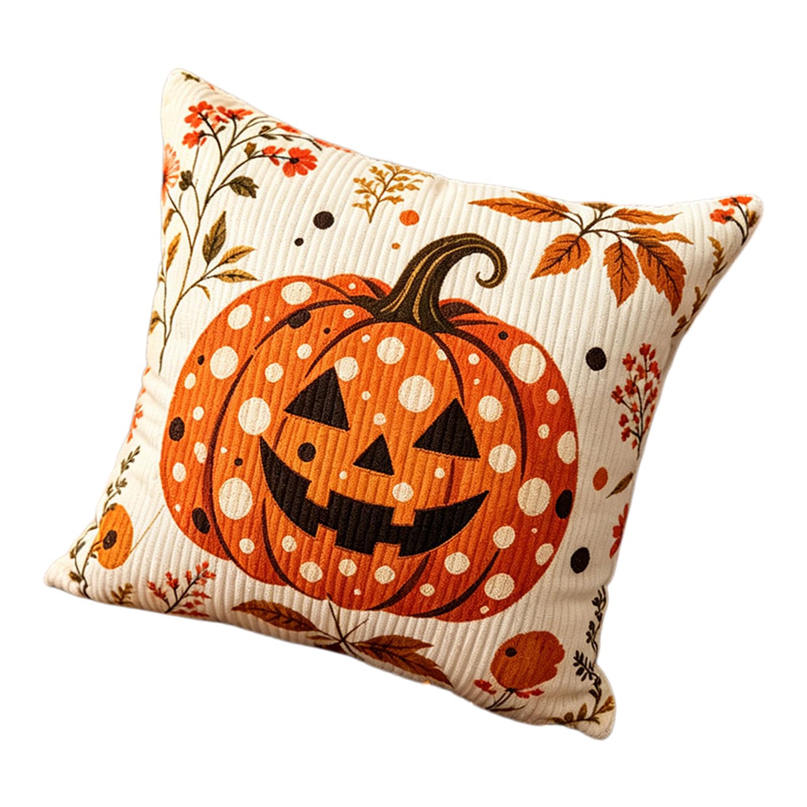 Zxfdsfdbnm Halloween Throw Pillow Cover Corduroy 45x45cm, Fall Cushion Sleeve for Sofa, Bed, Party and Seasonal Home Decor Accent