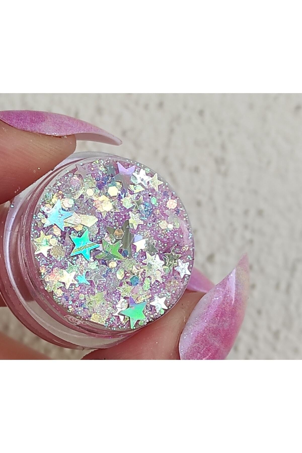 Hb Tasarım Parlak Glitter Pembe Glitter Jel Far Sim Yüz Ve Vücut Simi-Diamante Pink, serashinegozfarı29