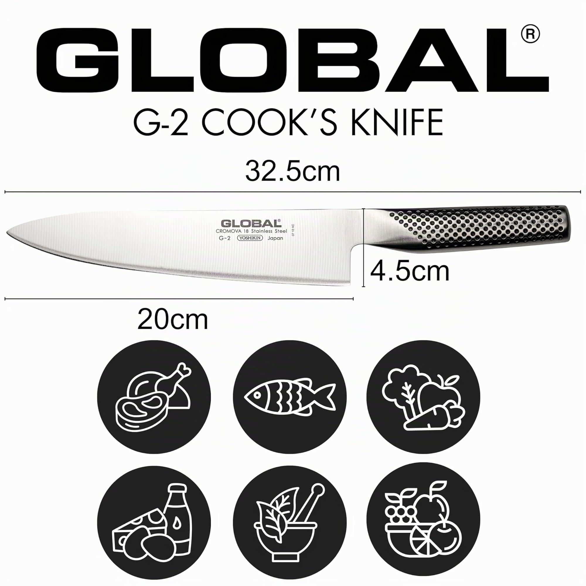 G2 : Global-Cook's knife-coltello cucina (cm.20)