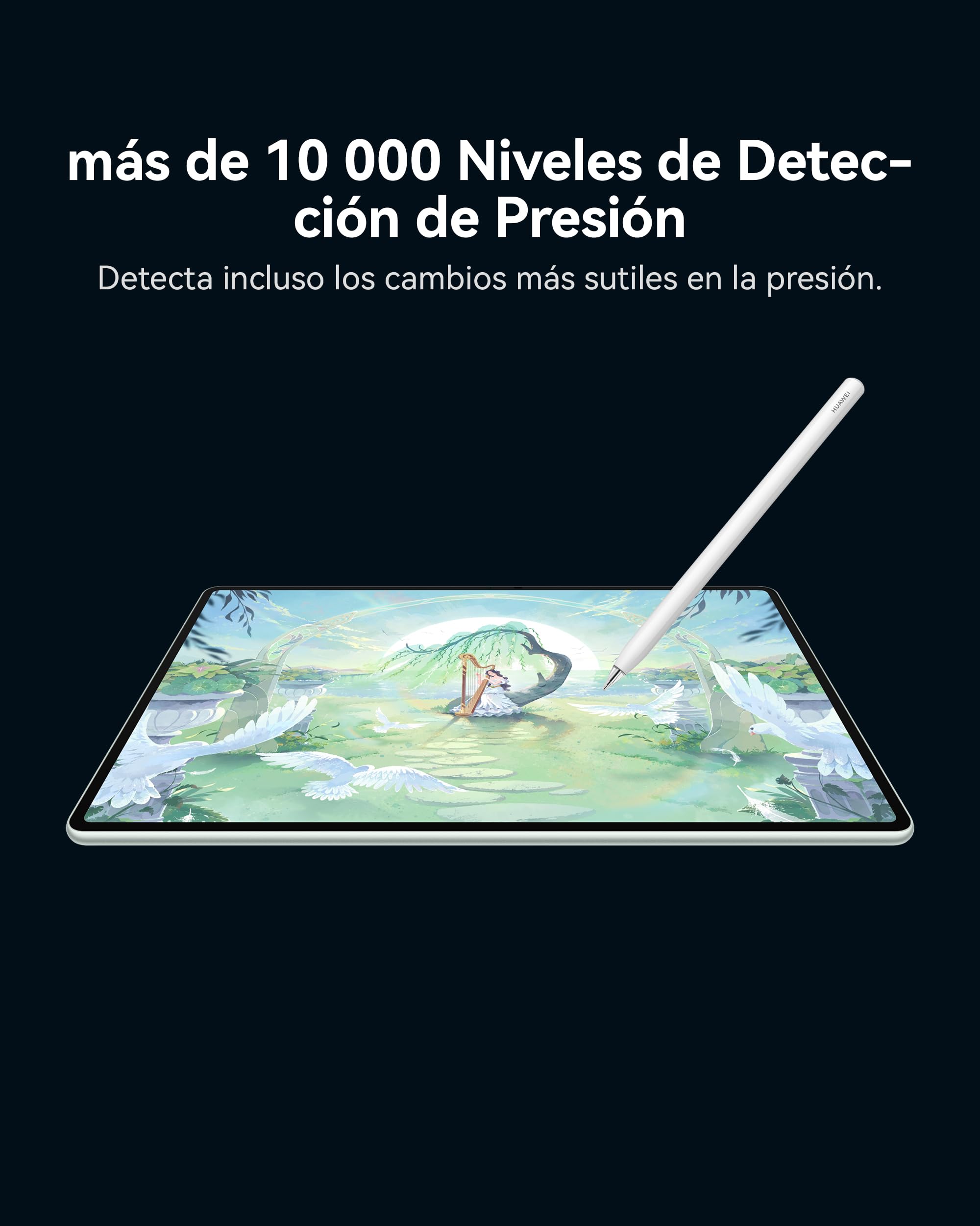 HUAWEI M-Pencil Pro, Lápiz Óptico, 3 Puntas Versátiles, Luz Intermitente Star Ring, Botón Rápido para Acceso Directo a App, Múltiples Gestos,10,000+ Niveles de Detección Presión, Conexión NearLink