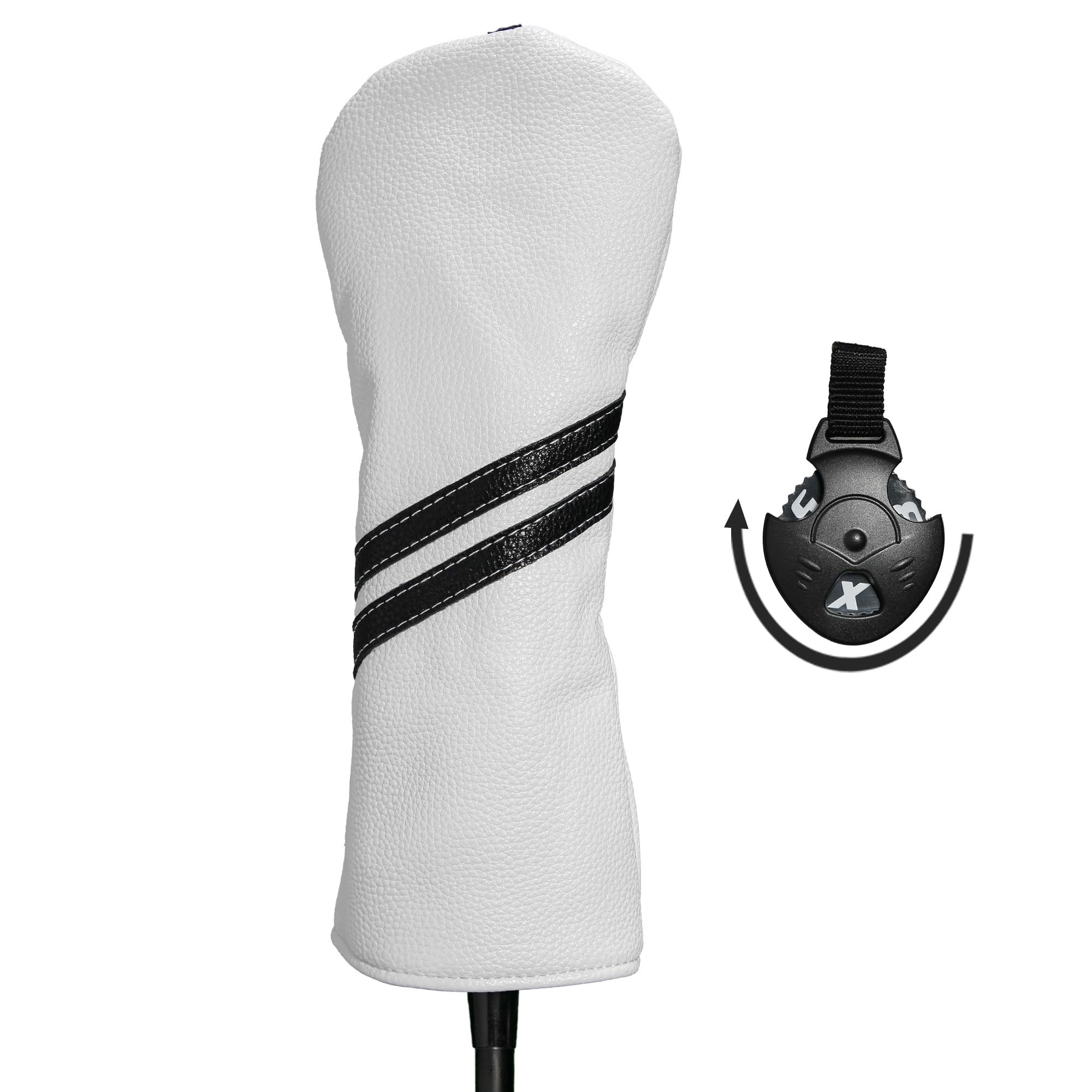 Golf Club Head Covers - 4pcs or 1pc Golf Accessories Club Covers Set for Woods and Driver Fairway Hybrids with Interchangeable Tags