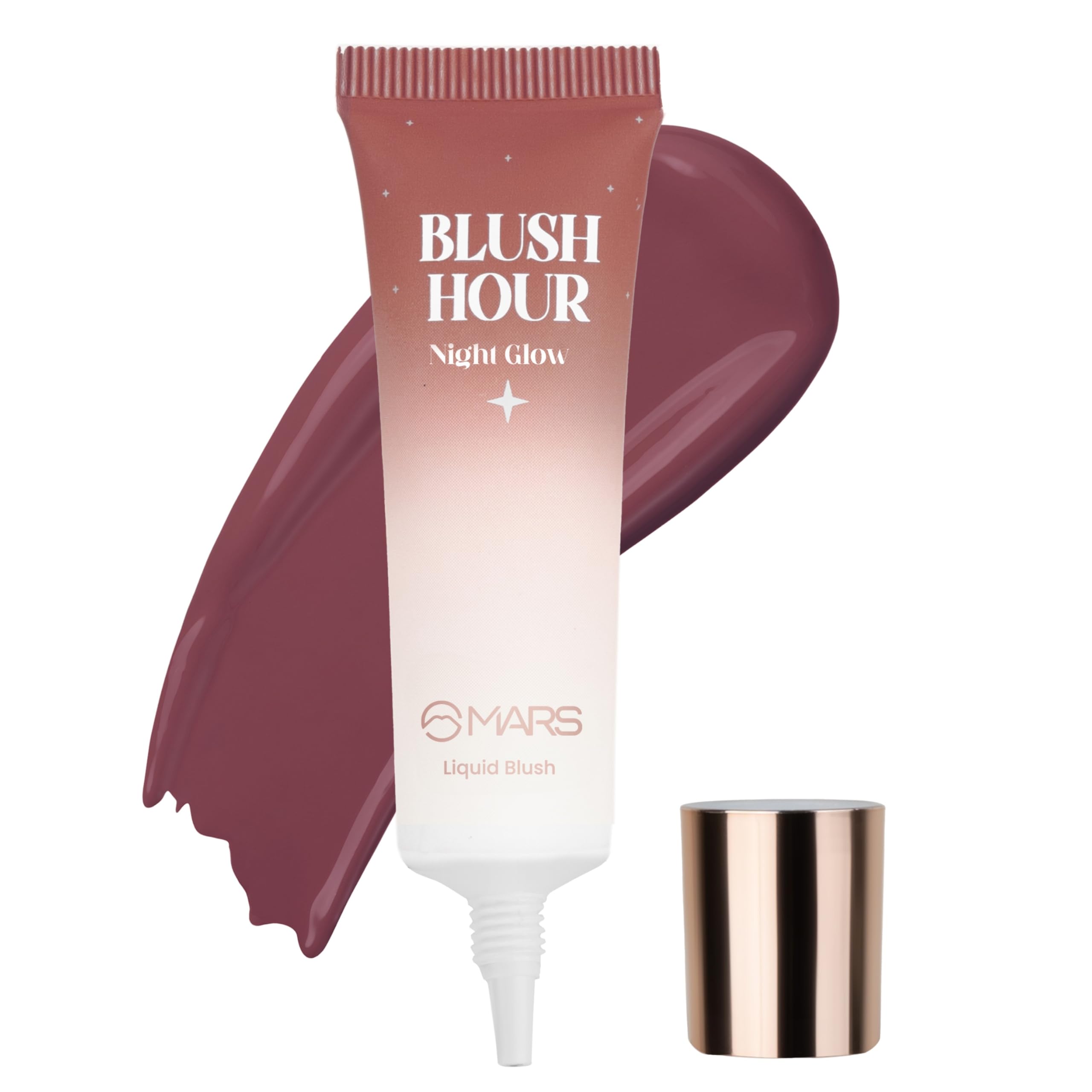 MARS Liquid Blush Hour | Dewy-Matte Finish | Highly Pigmented | Lightweight & Long-Lasting Formula | Effortless Application (12 ml) (06-NIGHT GLOW)