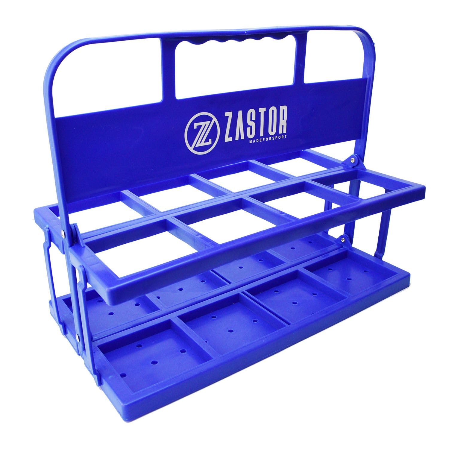 Pack 8 Botellas 1 Litro con Portabotellas Plegable Azul