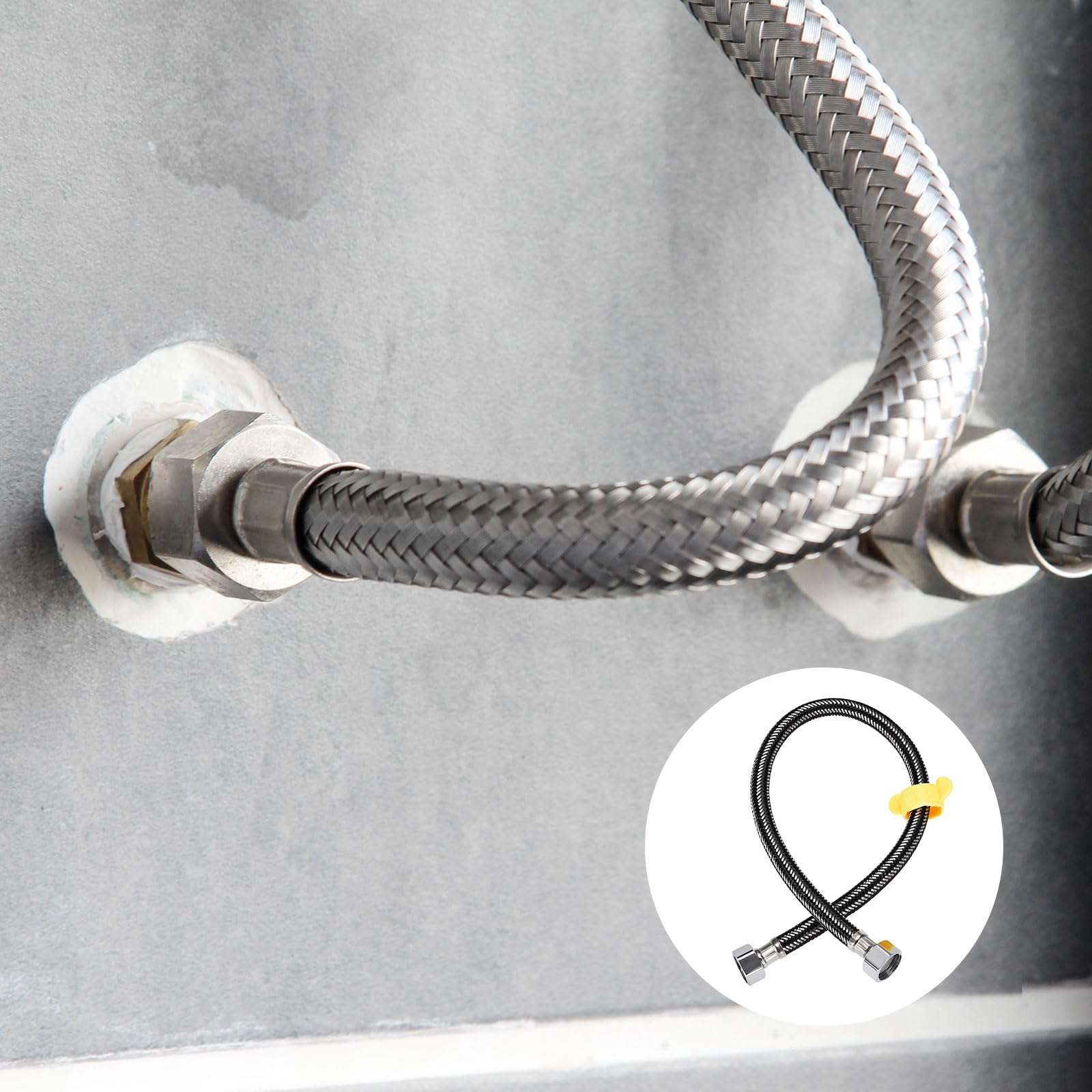 METALLIXITY Faucet Supply Line Connector (800mm/31) 2Pcs - Image 3