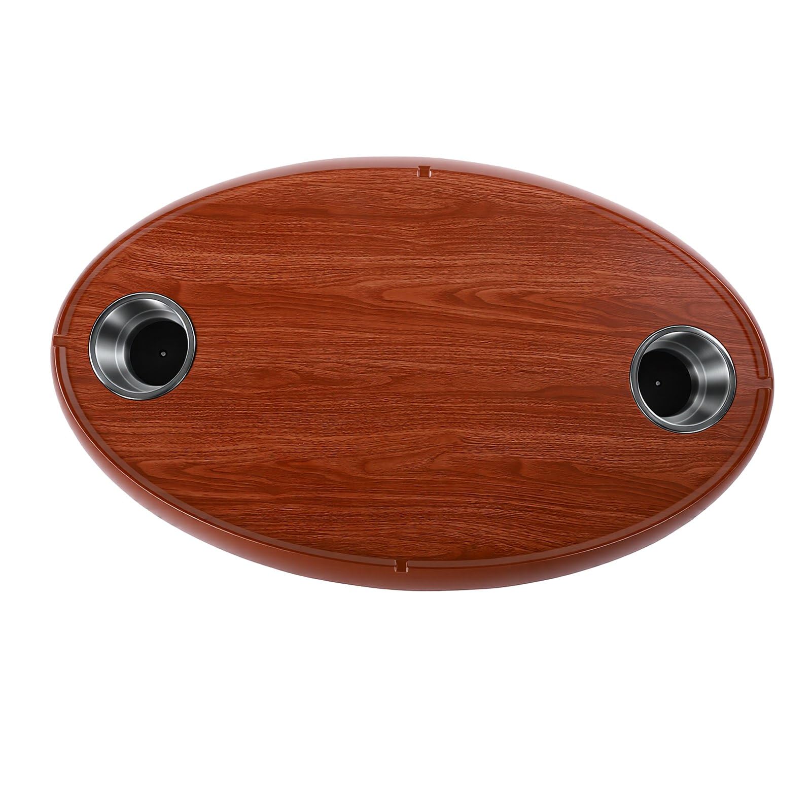 Tavolo per Pontone, ABS di Grado Marino 75x45 Cm con 2 Portabicchieri a Prova di Versamento Tavolo per Barca, per con Set di Gambe in Alluminio Rimovibili per Barche Yacht