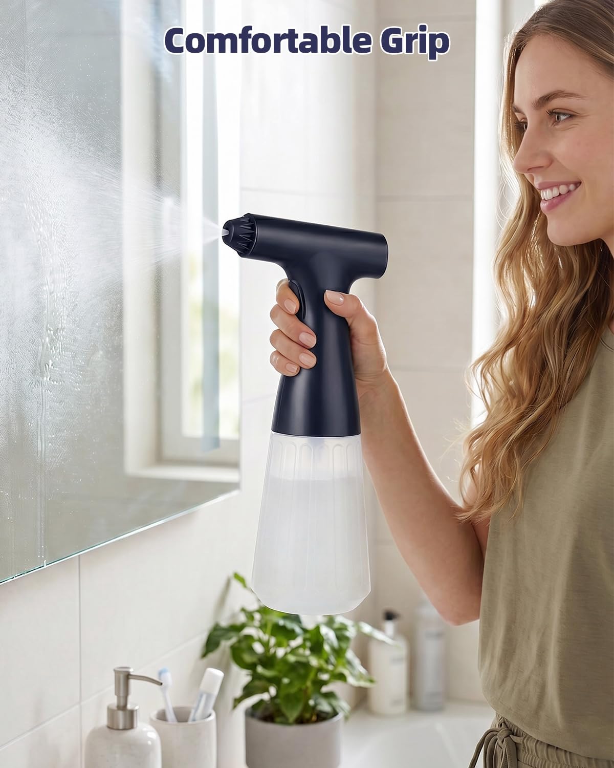 Wedama Flacone spray elettrico, 500 ml, vuoto, automatico, spray continuo, ricaricabile, con ugello regolabile, per pulizia, piante, capelli, cura della pelle, animali domestici (confezione da 2)