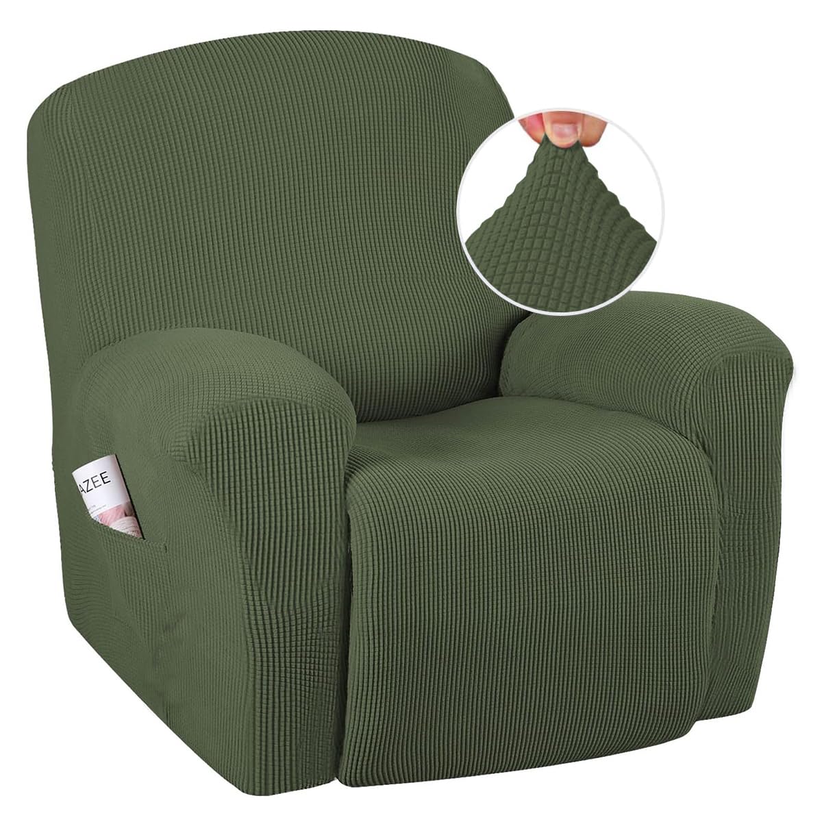 H.VERSAILTEX Super Stretch Recliner Cover Recliner Couch Covers Recliner Chair Cover Form Fitted Non Slip Reclining Slipcovers for Standard Large