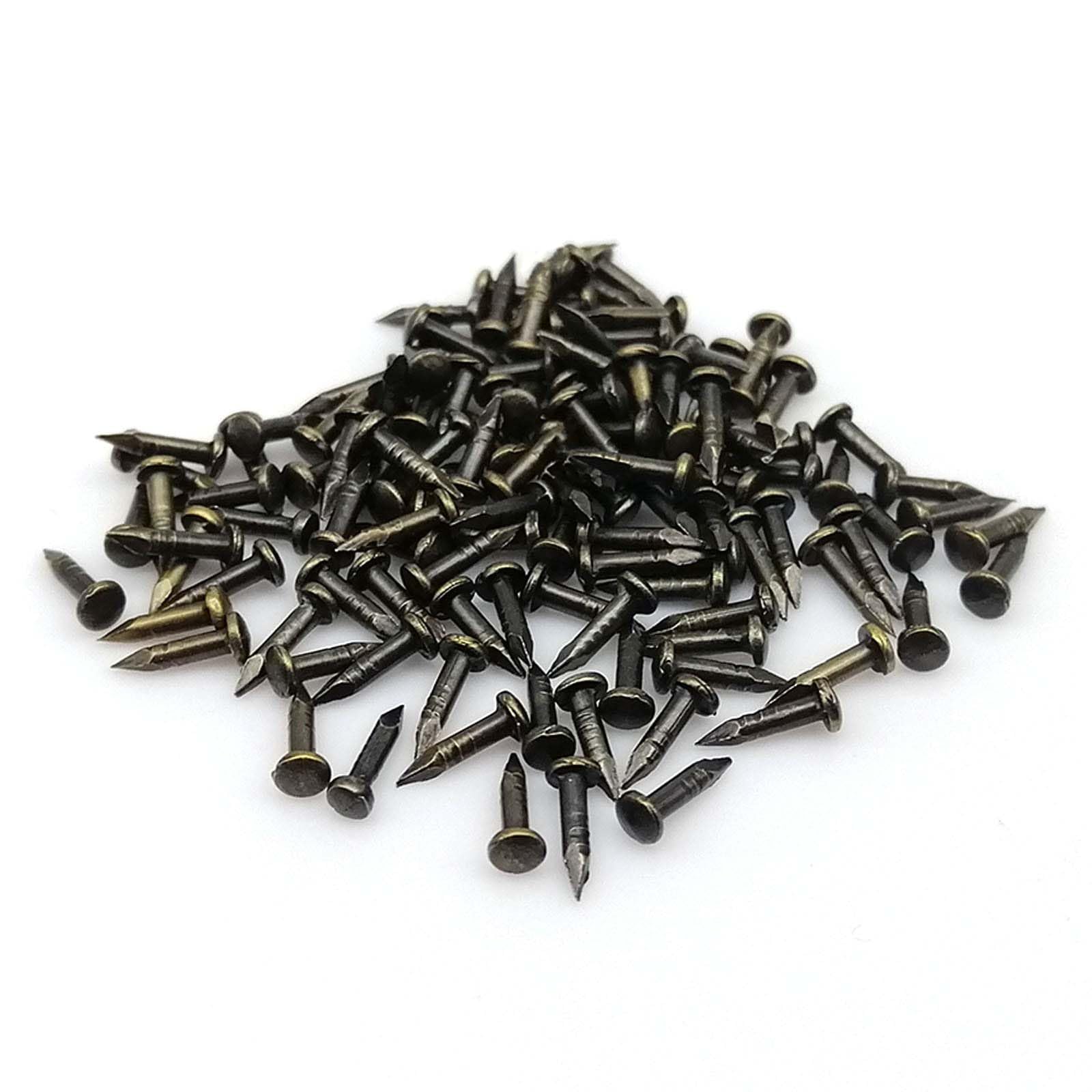Small Nails, BLUELEC 200PCS Wooden Nail for Household Decoration, String Art & DIY Crafts (1×8mm/0.04×0.3in, Bronze)