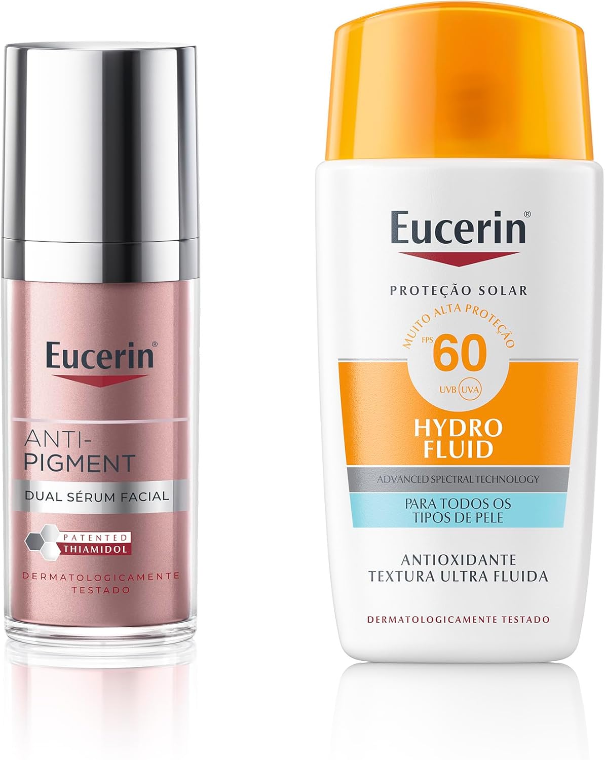 Kit Eucerin Dual Sérum Facial AntiManchas e Anti-idade 30ml + Eucerin Protetor Solar Facial Hydrofluid FPS 60