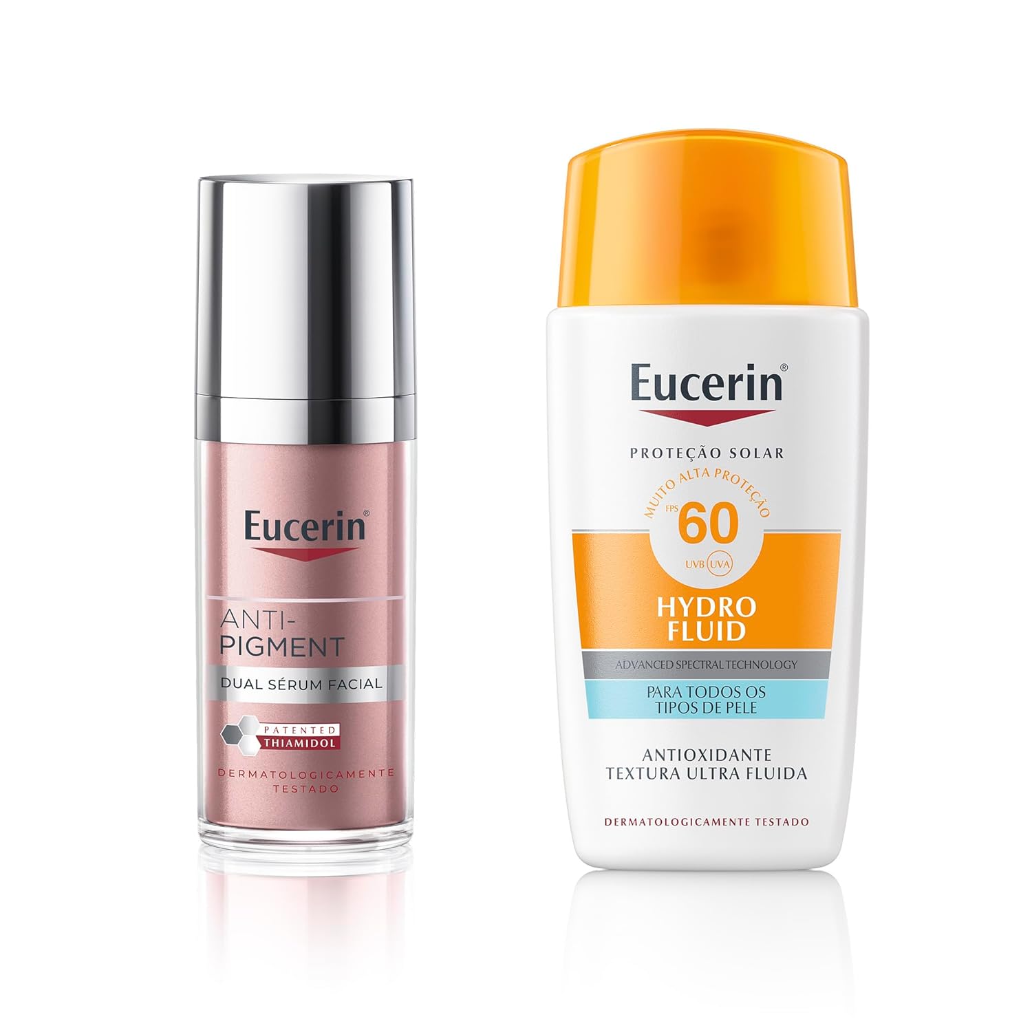 Kit Eucerin Dual Sérum Facial AntiManchas e Anti-idade 30ml + Eucerin Protetor Solar Facial Hydrofluid FPS 60
